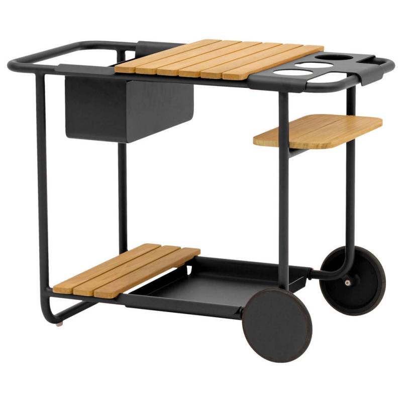 Zebra GARTEN-SERVIERWAGEN Graphit, Teak