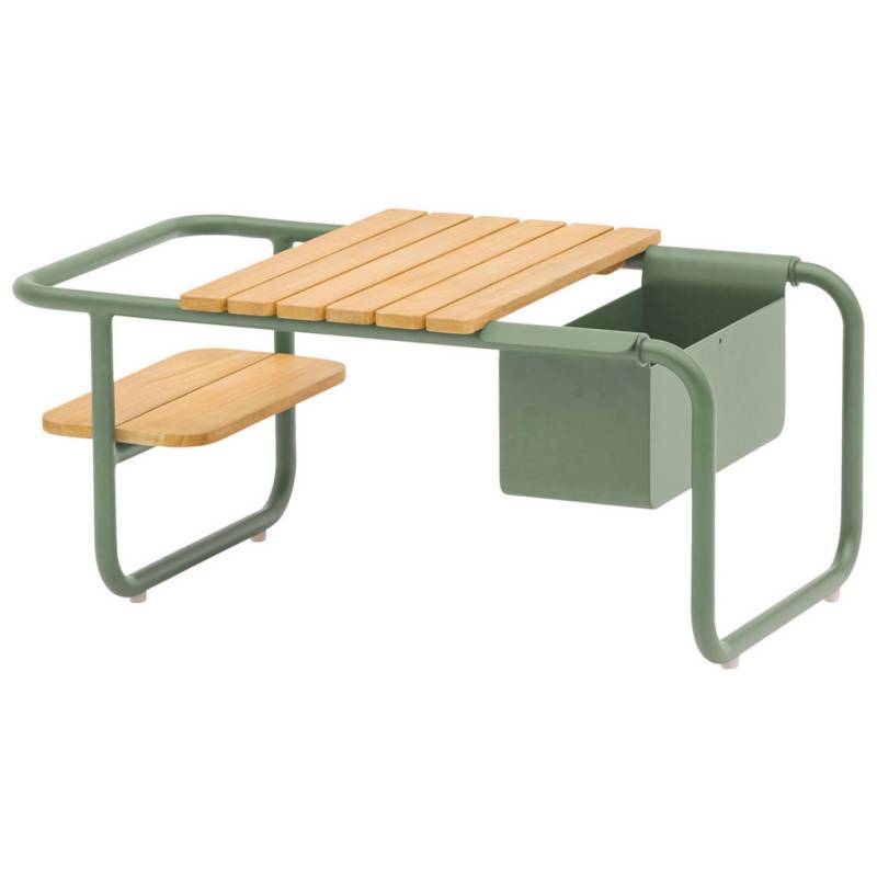 Zebra LOUNGETISCH Grün, Teak