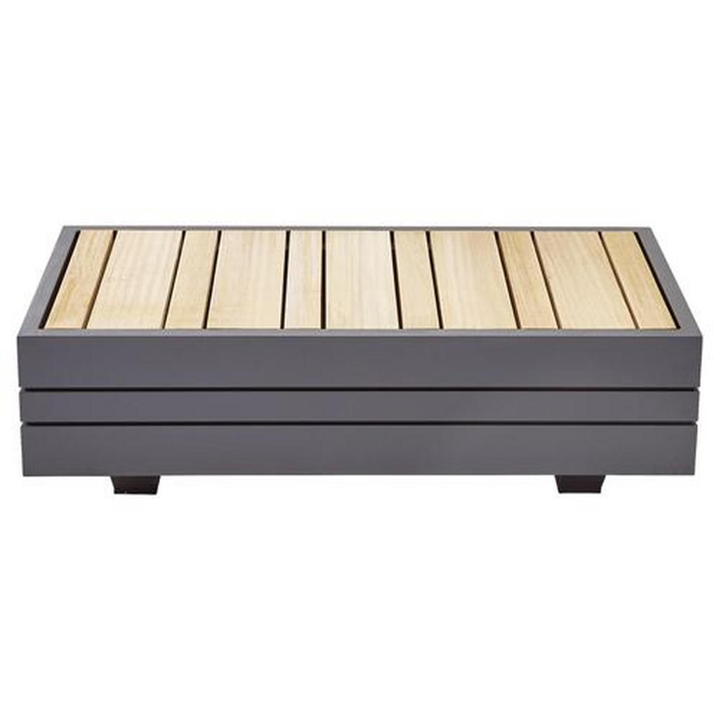 Zebra LOUNGETISCH Graphit, Teak