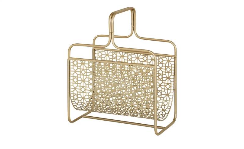 Zeitungsständer   ¦ gold ¦ Metall ¦ Maße (cm): B: 37 H: 45 T: 22.0 Aufbewahrung > Zeitungsständer & Schirmständer - Möbel Kraft