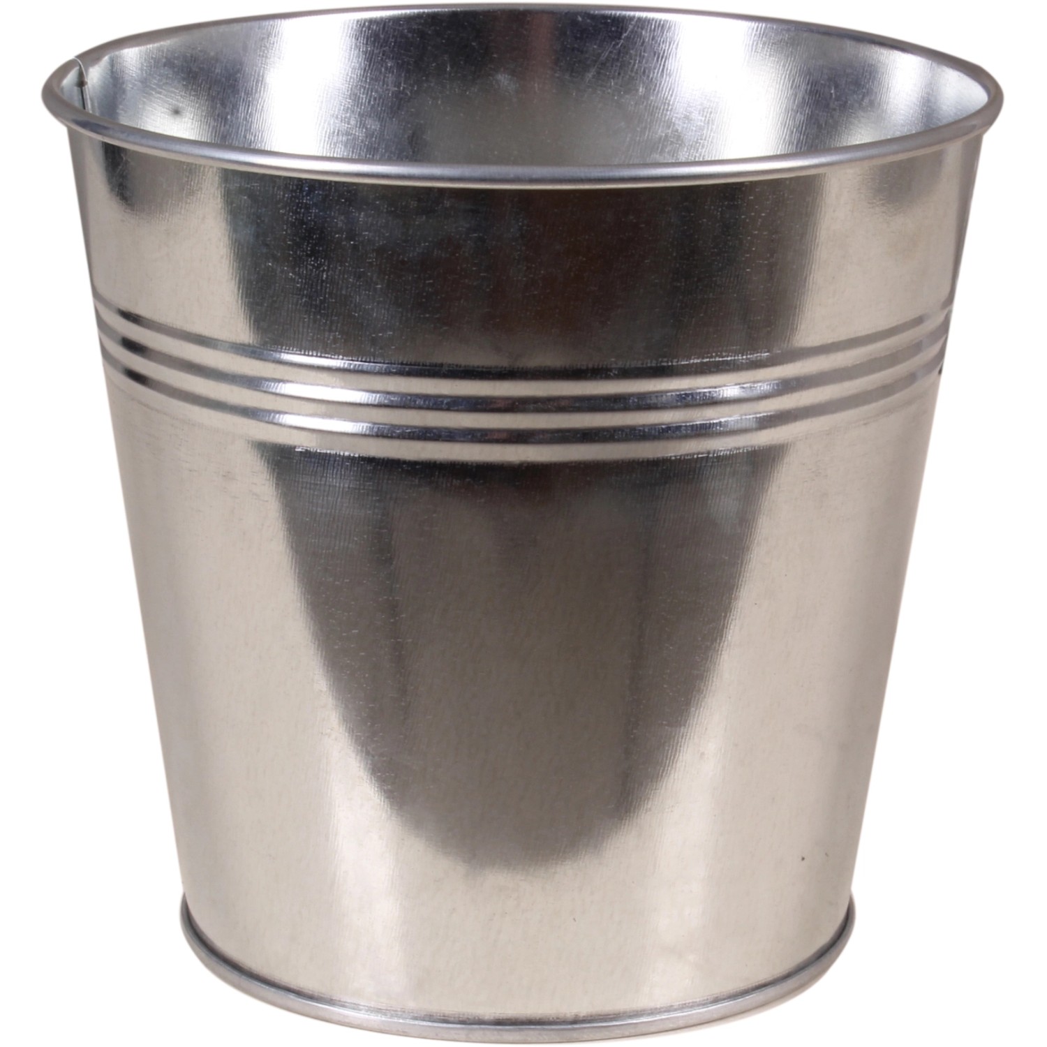 Zink-Übertopf Ø 14 cm x 12 cm Silber Zink-Übertopf Ø 14 cm x 12 cm Silber