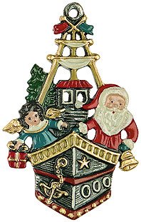 Zinnfigur Weihnachtsmann auf Schiff von DECO DIRECT