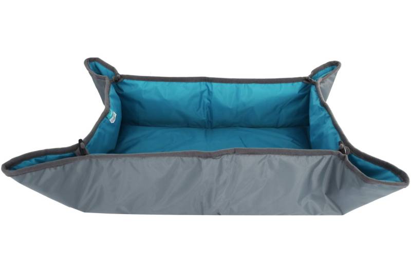 Zooroyal 2in1 Hunde Liegeplatz Körbchen Größe M 63 x 78 x 1 cm Grau-blau