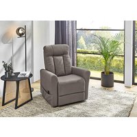 Zweimotorischer TV-Sessel inkl. Aufstehhilfe DETROIT Taupe