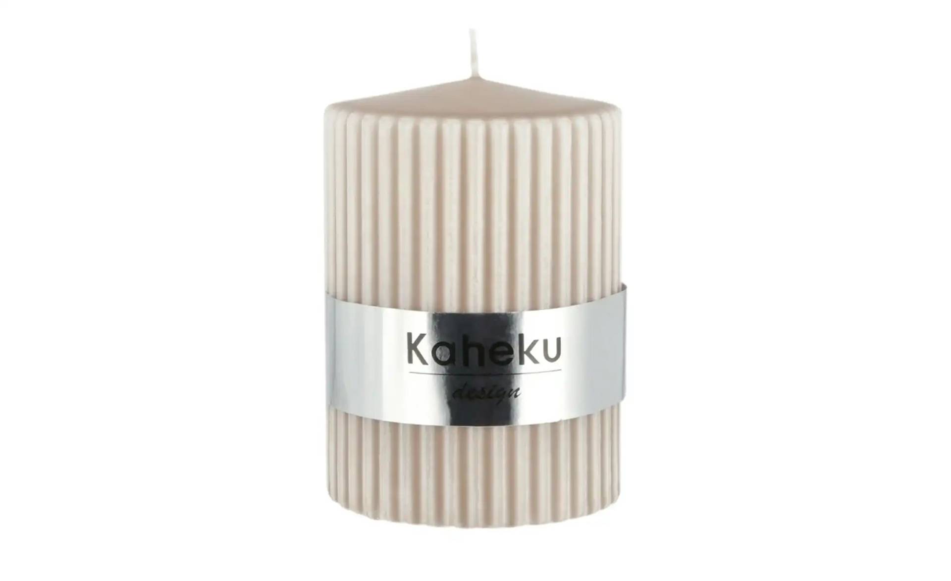 Zylinderkerze  Powder Rillen ¦ beige ¦ Maße (cm): H: 10  Ø: 7 Accessoires > Kerzen & Kerzenständer - Höffner