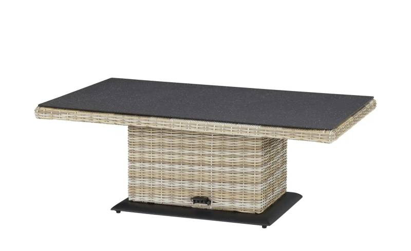 a casa mia Polyrattan-Tisch höhenverstellbar Sylt ¦ creme ¦ Maße (cm): B: 75 H: 47 Garten > Gartenmöbel > Gartentische - Höffner