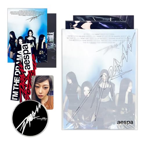 aespa - 4th Mini Album [DRAMA] (Drama Ver.) Photo Book 1 + Photo Book 2 + Sticker + CD-R + Photocard + Group Poster + Individual Poster + 2 Pin Badges + 4 Extra Photocards