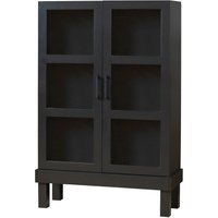 Vitrine Bonk aus Kiefernholz, Schwarz