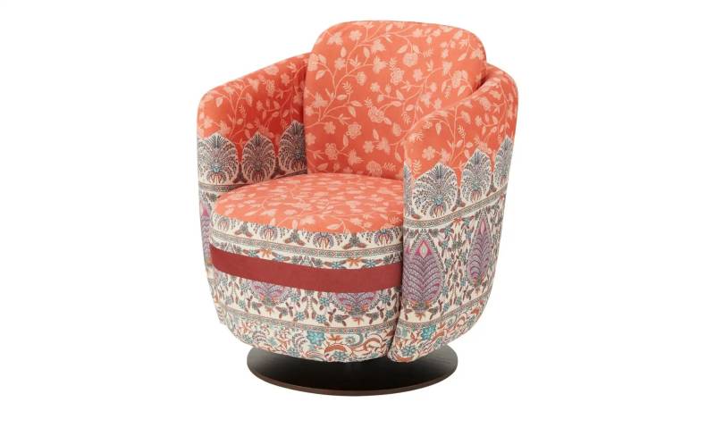 bassetti by SCHRÖNO Drehsessel aus Velours Murano ¦ rot ¦ Maße (cm): B: 74 H: 85 T: 77.0 Polstermöbel > Sessel > Fernsehsessel - Höffner