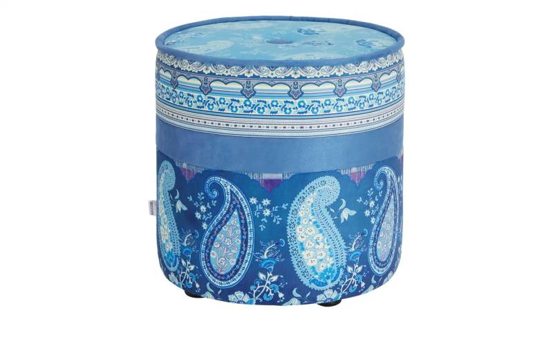 bassetti by SCHRÖNO Pouf  Tinetto ¦ blau ¦ Maße (cm): H: 44  Ø: 43.0 Polstermöbel > Hocker > Sitzpouf - Möbel Kraft