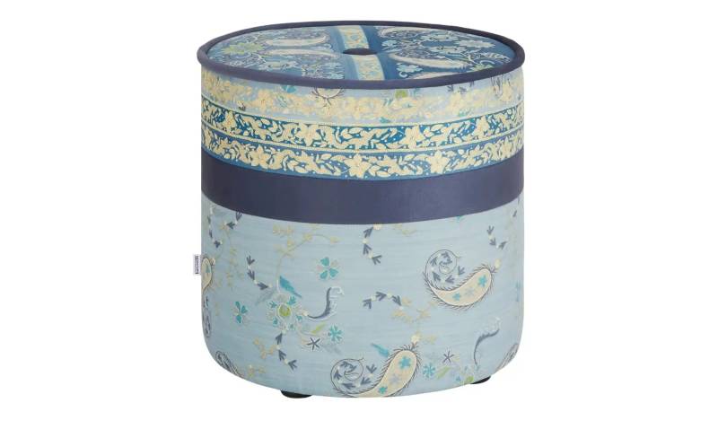 bassetti by SCHRÖNO Pouf  Tinetto ¦ blau ¦ Maße (cm): H: 44  Ø: 43.0 Polstermöbel > Hocker > Sitzpouf - Möbel Kraft