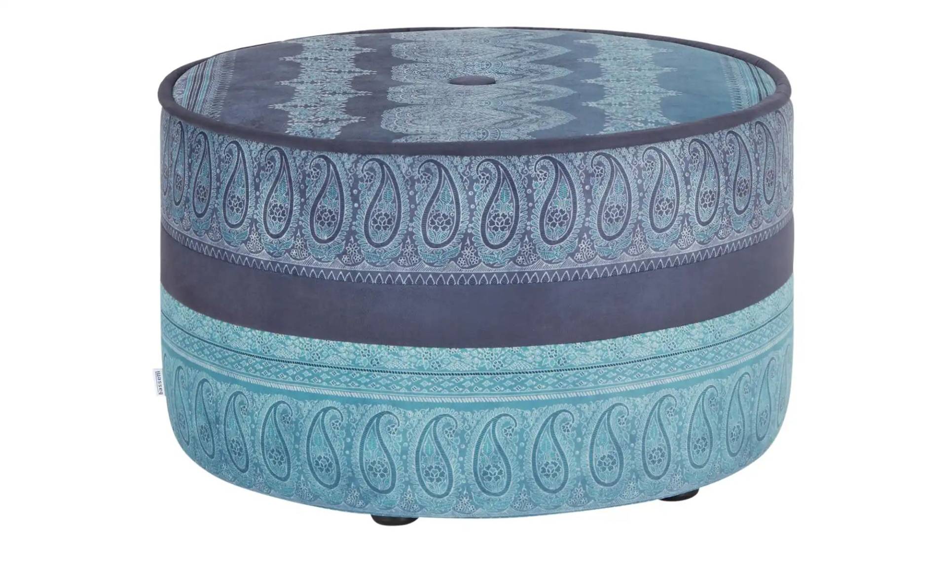 bassetti by SCHRÖNO Pouf aus Velours Tino ¦ Maße (cm): H: 39  Ø: 63.0 Polstermöbel > Hocker > Sitzpouf - Möbel Kraft