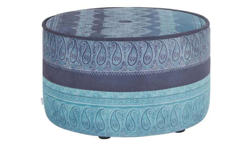 bassetti by SCHRÖNO Pouf aus Velours Tino ¦ Maße (cm): H: 39  Ø: 63 Polstermöbel > Hocker > Sitzpouf - Höffner