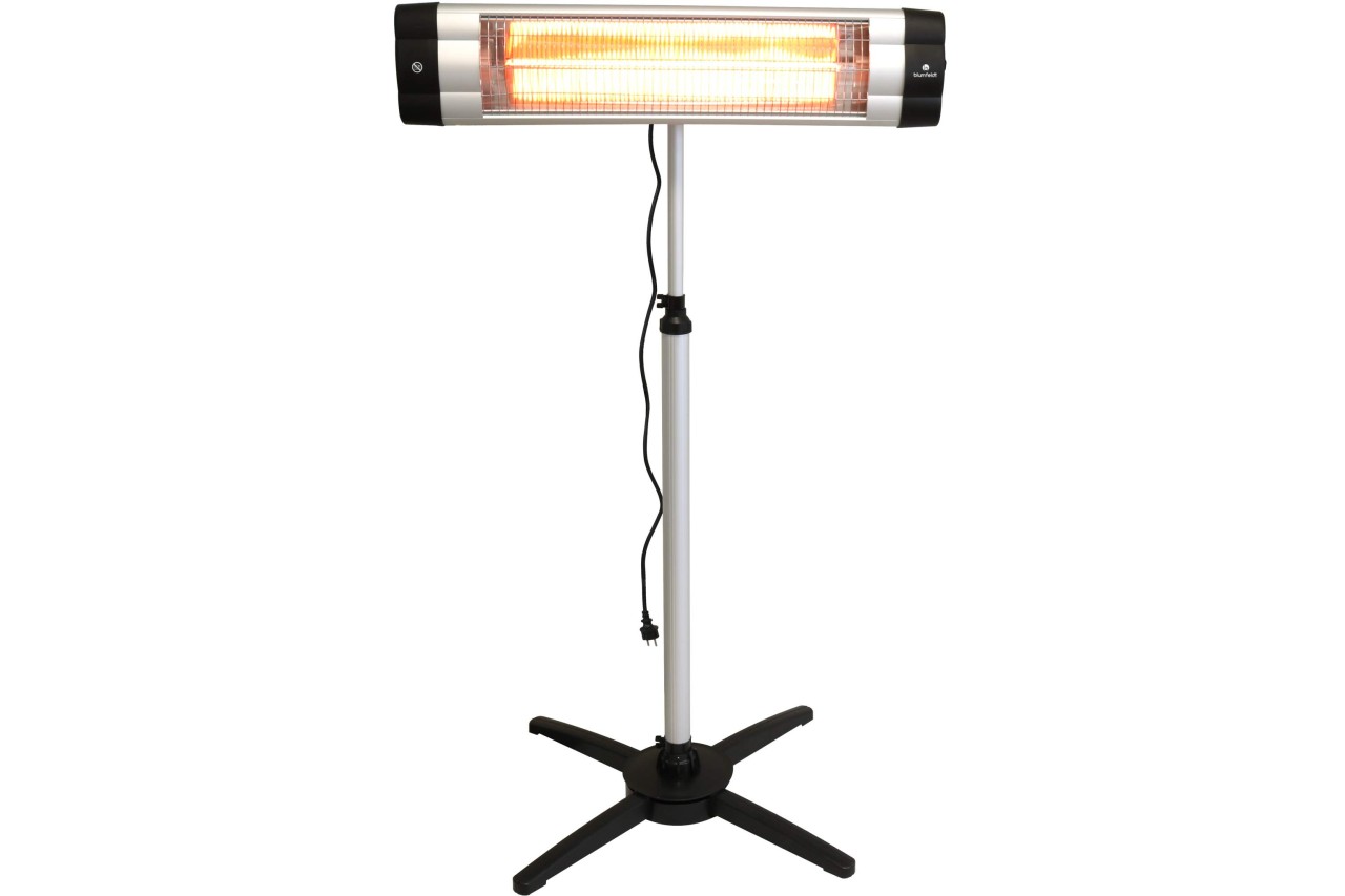 blumfeldt Heizstrahler silber Rising Sun 2500 W Neig-und Höhenverstellbar