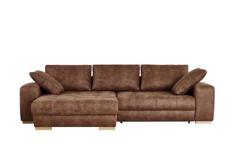 bobb Ecksofa cognac - Mikrofaser Caro ¦ braun ¦ Maße (cm): B: 305 H: 68 T: 202.0 Polstermöbel > Sofas > Ecksofas - Höffner