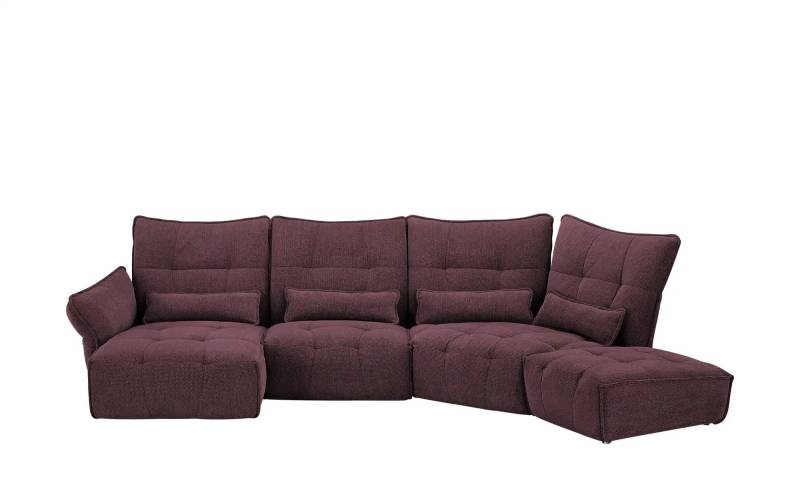 Wohnlandschaft  Jeaneva ¦ rot ¦ Maße (cm): B: 384 H: 101 T: 197.0 Polstermöbel > Sofas > Wohnlandschaften - Höffner