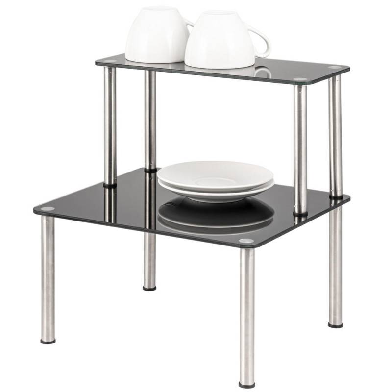 bremermann GLAS-KÜCHENREGAL Schwarz bremermann GLAS-KÜCHENREGAL Schwarz