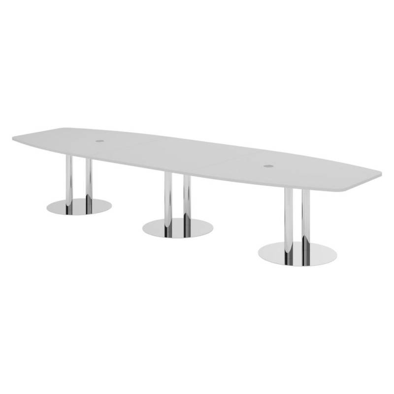 bümö KONFERENZTISCH Grau, Chrom