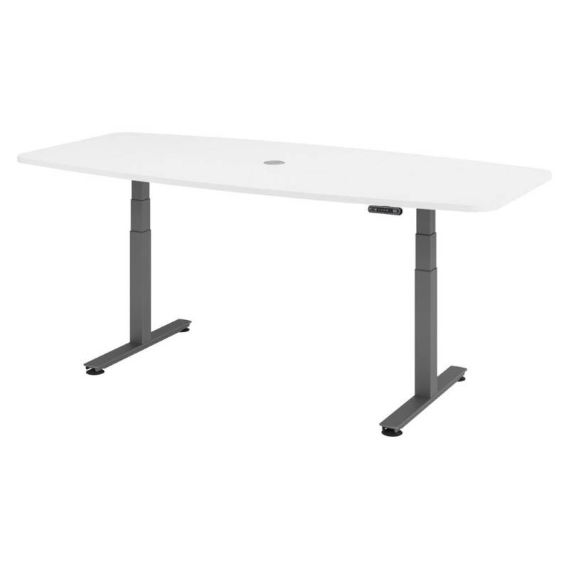 bümö KONFERENZTISCH Weiß, Graphit