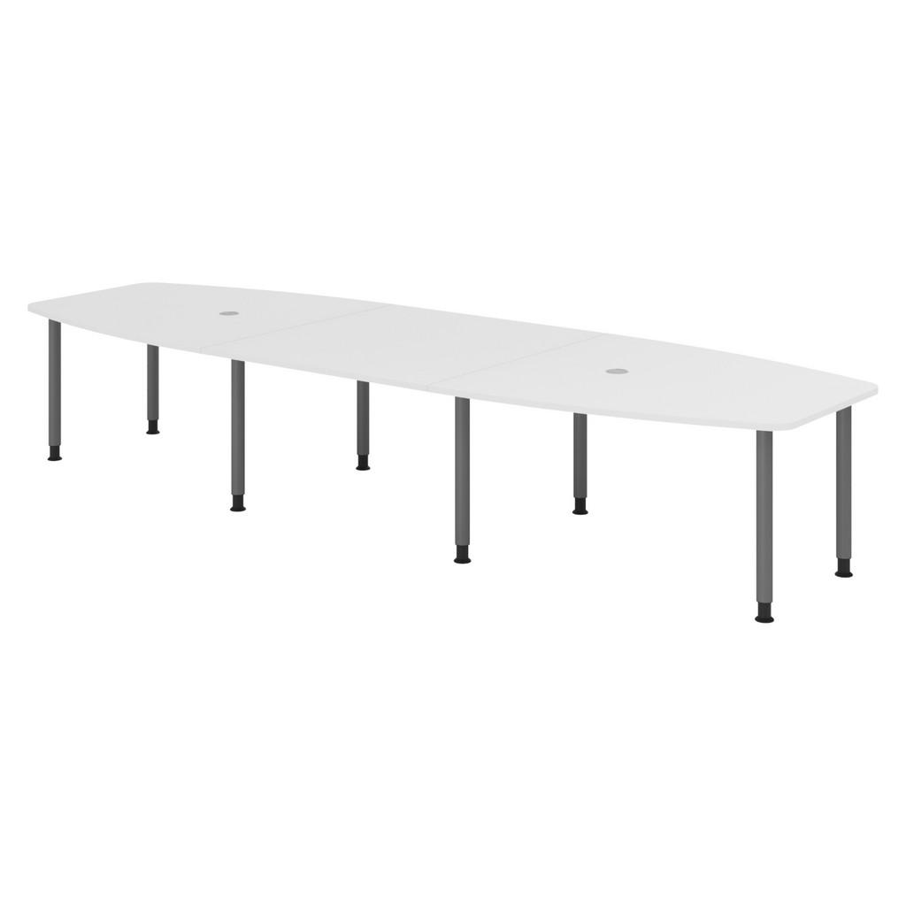 bümö KONFERENZTISCH Weiß, Graphit