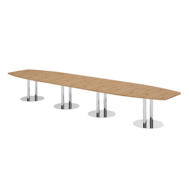 bümö KONFERENZTISCH Wildeiche, Chrom
