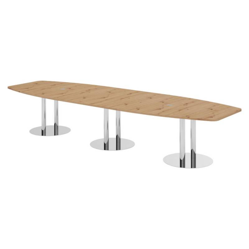 bümö KONFERENZTISCH Wildeiche, Chrom