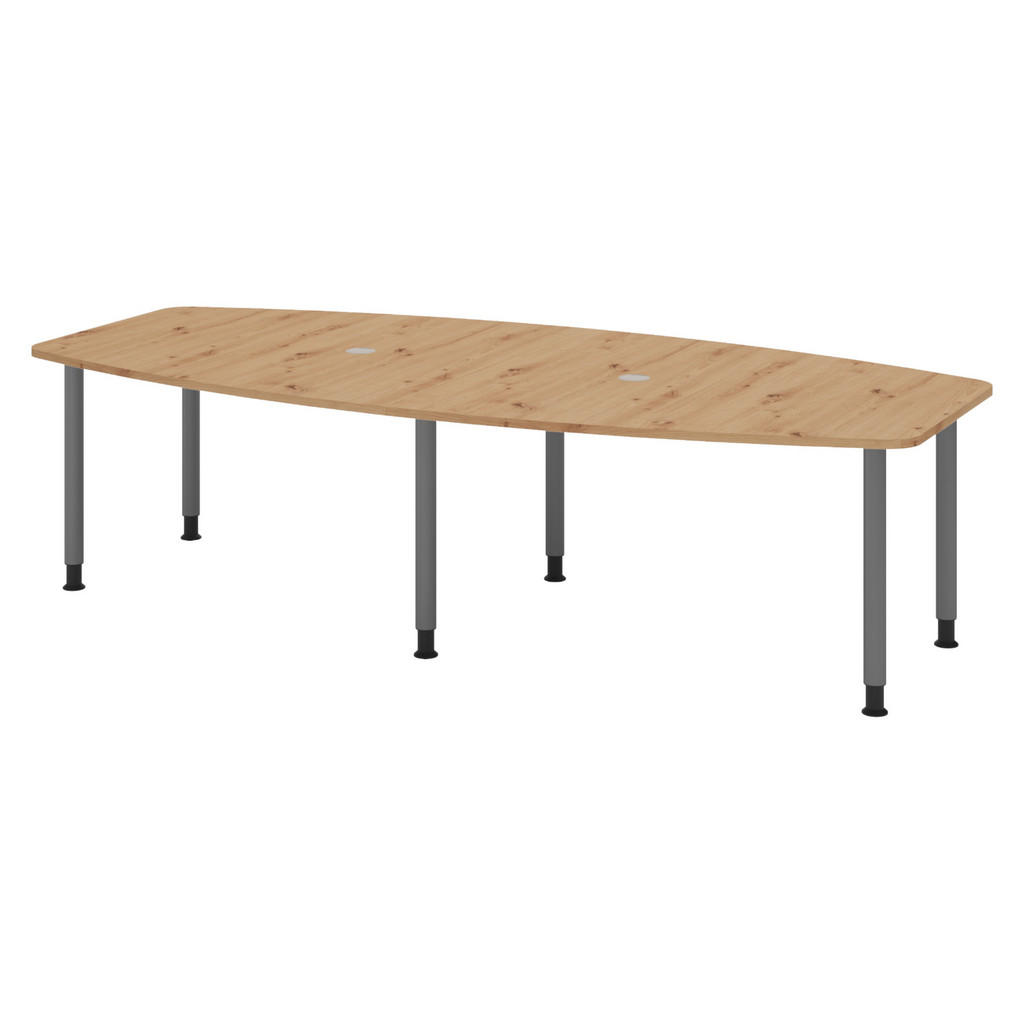 bümö KONFERENZTISCH Wildeiche, Graphit
