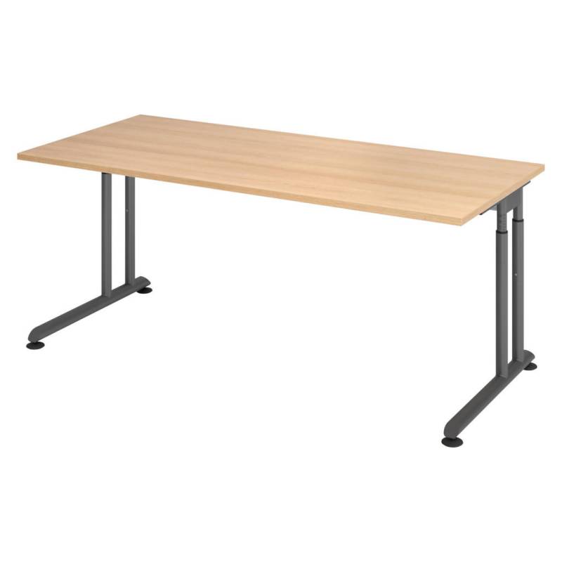bümö SCHREIBTISCH Eiche, Graphit