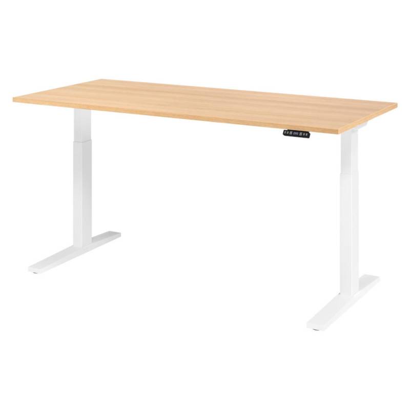 bümö SCHREIBTISCH Eiche, Weiß