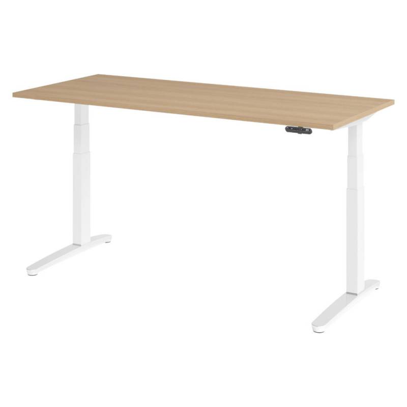 bümö SCHREIBTISCH Eiche, Weiß