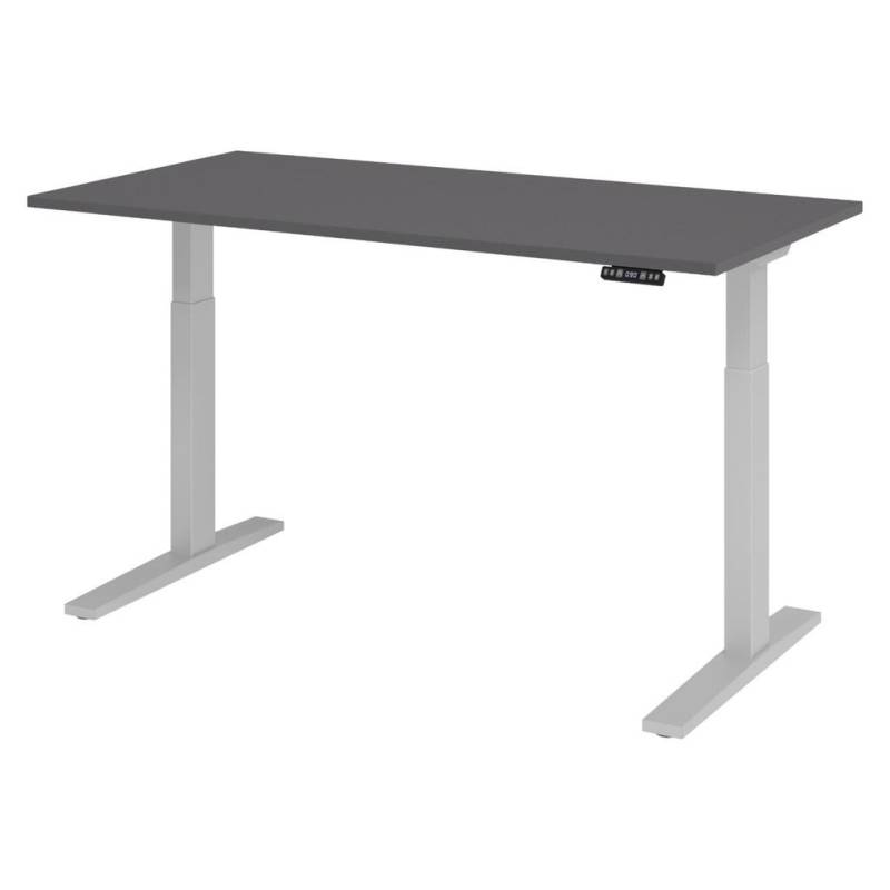 bümö SCHREIBTISCH Graphit, Silber
