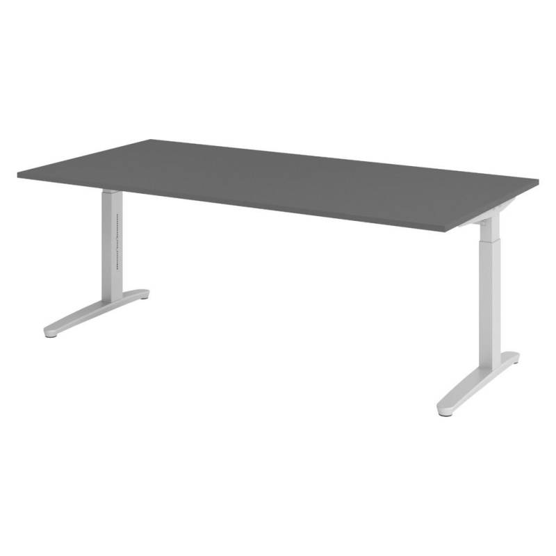 bümö SCHREIBTISCH Graphit, Silber