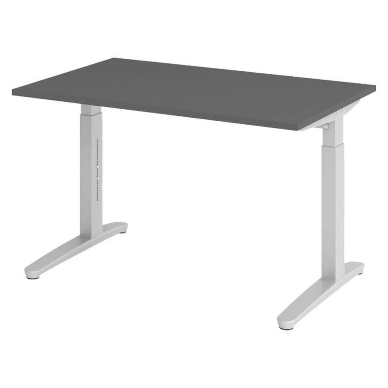 bümö SCHREIBTISCH Graphit, Silber