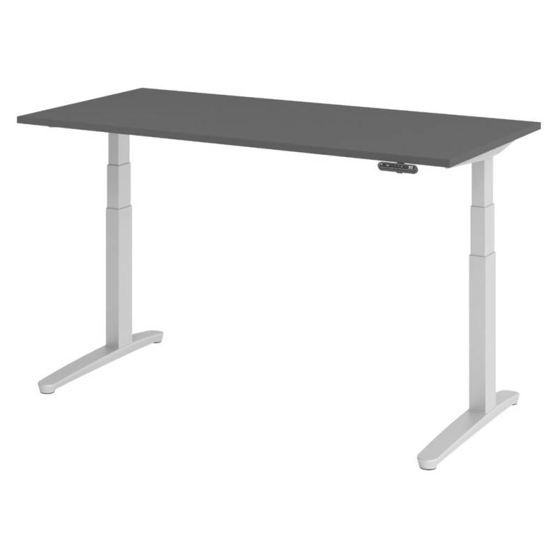 bümö SCHREIBTISCH Graphit, Silber