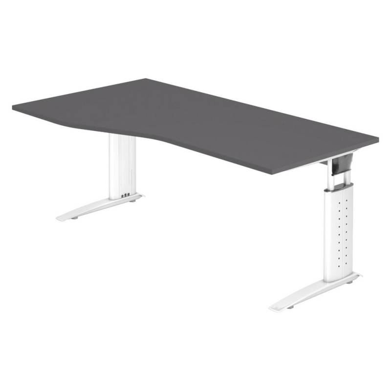bümö SCHREIBTISCH Graphit, Weiß