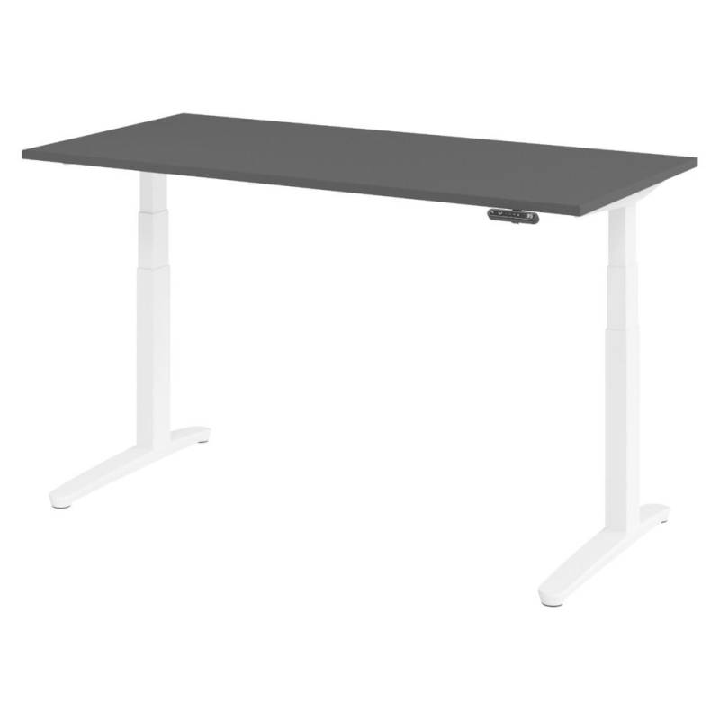 bümö SCHREIBTISCH Graphit, Weiß