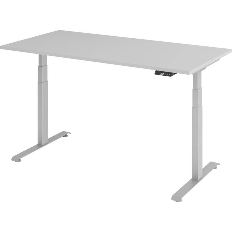 bümö SCHREIBTISCH Grau, Silber