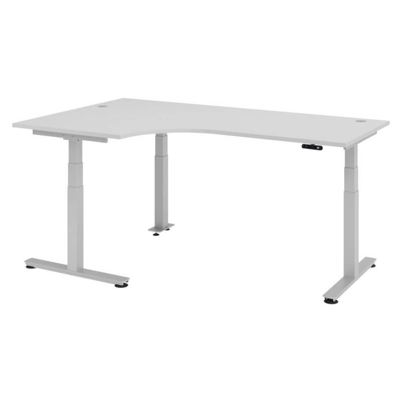 bümö SCHREIBTISCH Grau, Silber