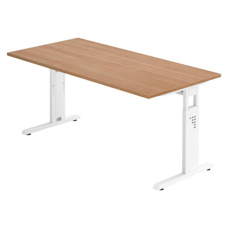 bümö SCHREIBTISCH Nussbaum, Weiß