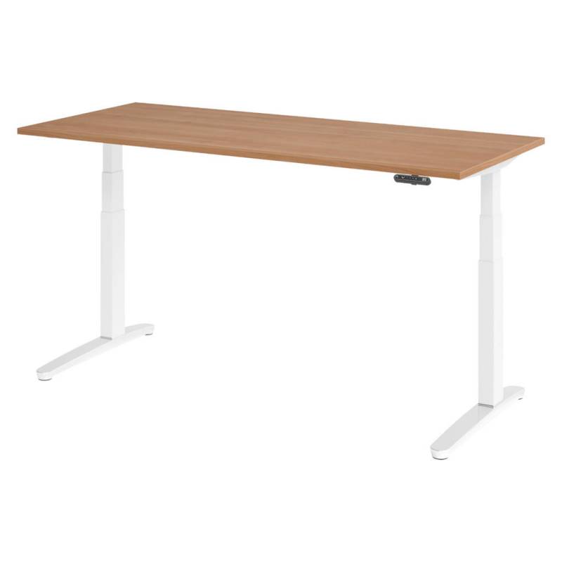 bümö SCHREIBTISCH Nussbaum, Weiß