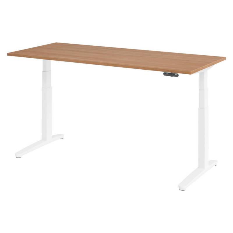 bümö SCHREIBTISCH Nussbaum, Weiß