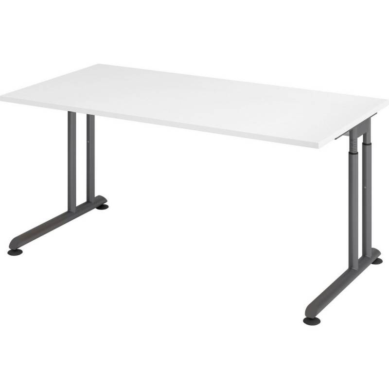 bümö SCHREIBTISCH Weiß, Graphit