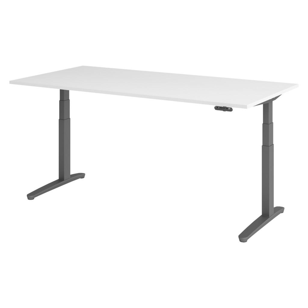 bümö SCHREIBTISCH Weiß, Graphit