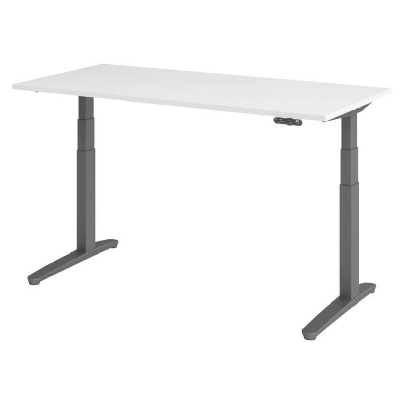 bümö SCHREIBTISCH Weiß, Graphit