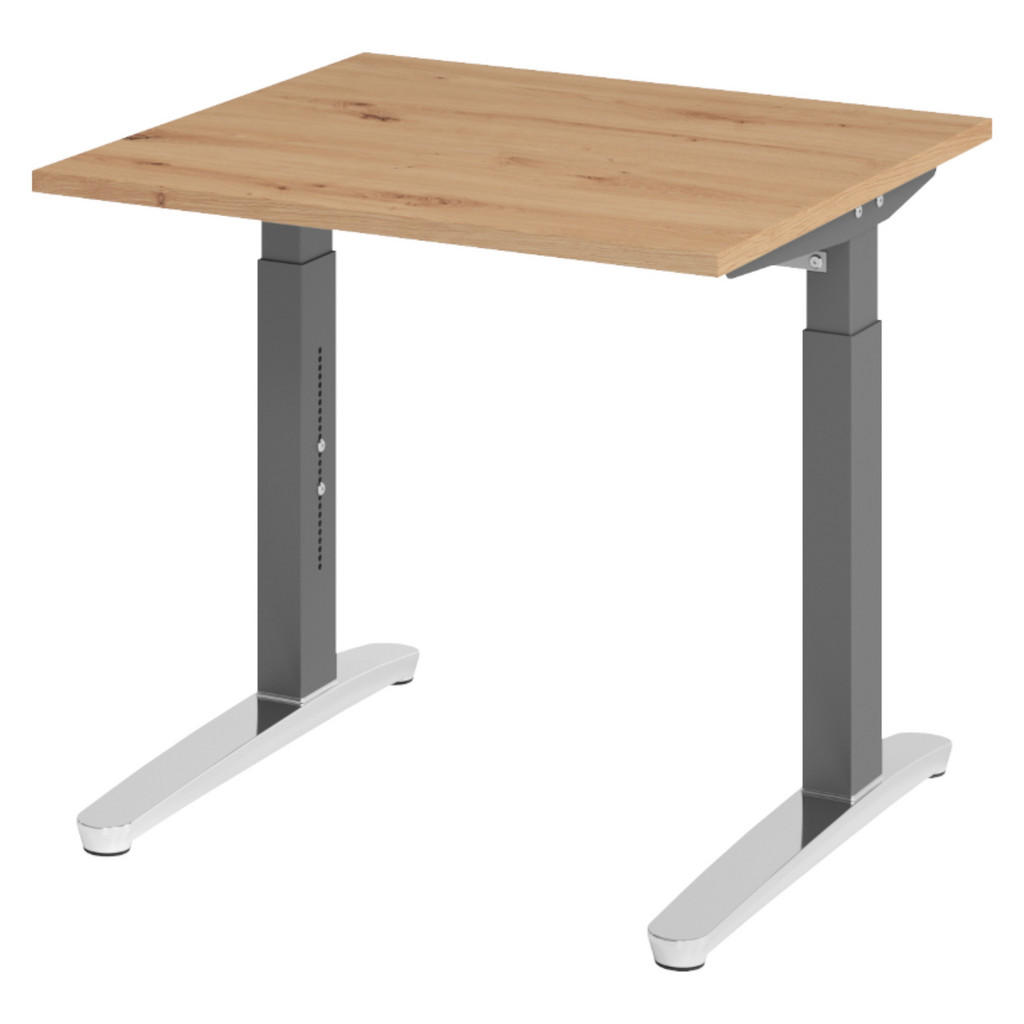 bümö SCHREIBTISCH Wildeiche, Graphit