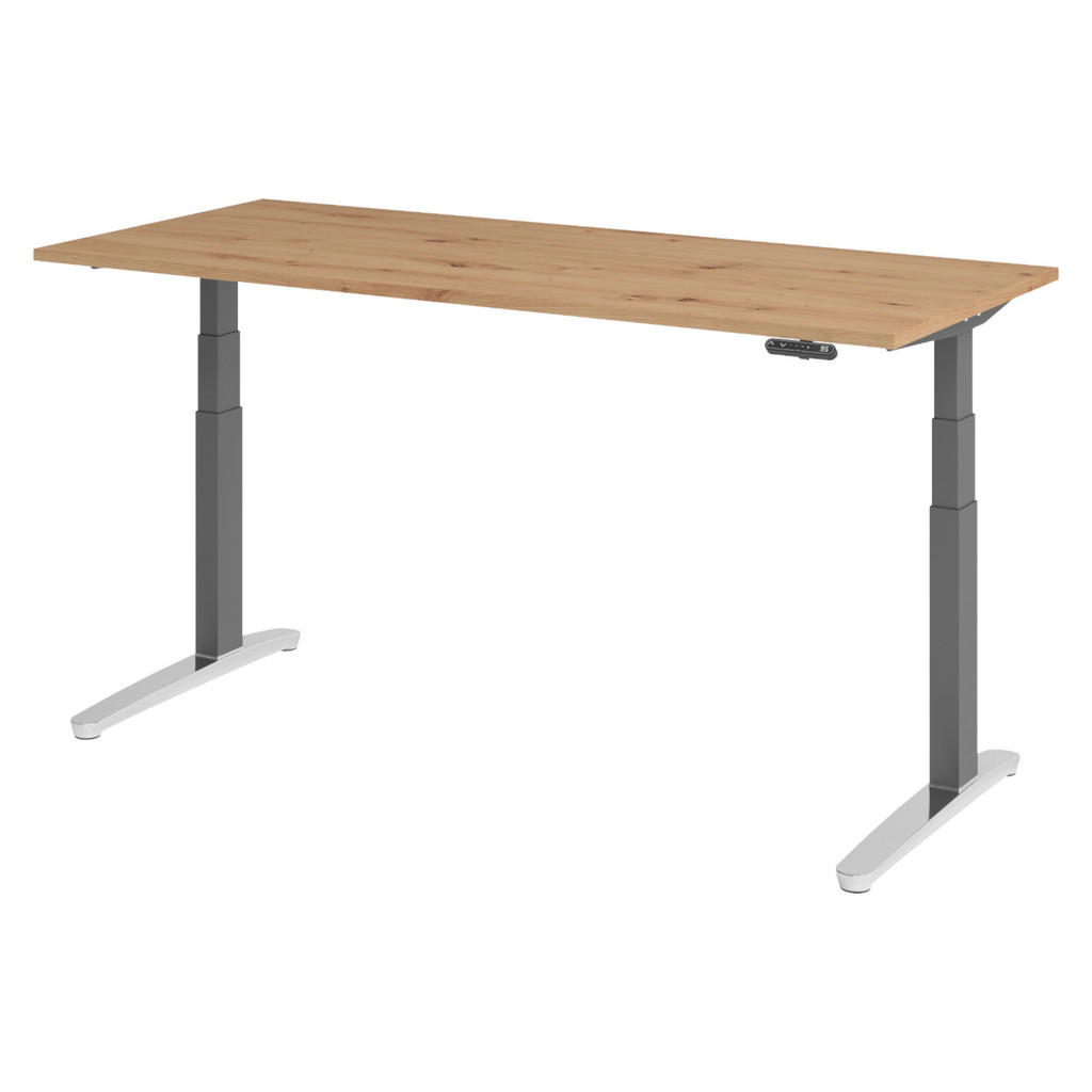 bümö SCHREIBTISCH Wildeiche, Graphit