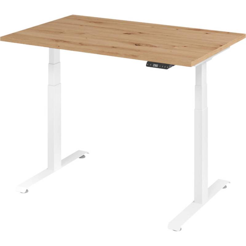 bümö SCHREIBTISCH Wildeiche, Weiß