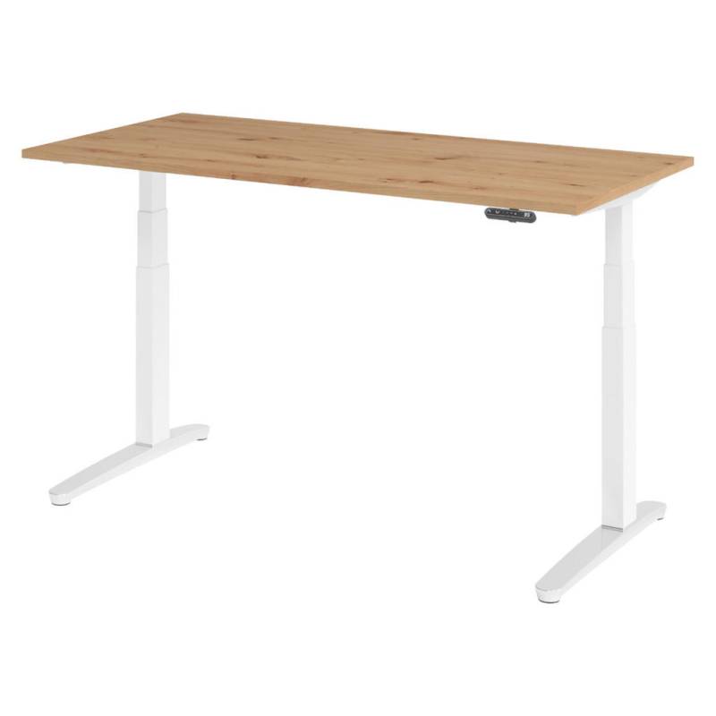 bümö SCHREIBTISCH Wildeiche, Weiß