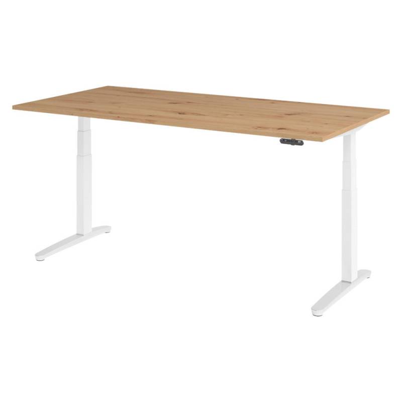 bümö SCHREIBTISCH Wildeiche, Weiß