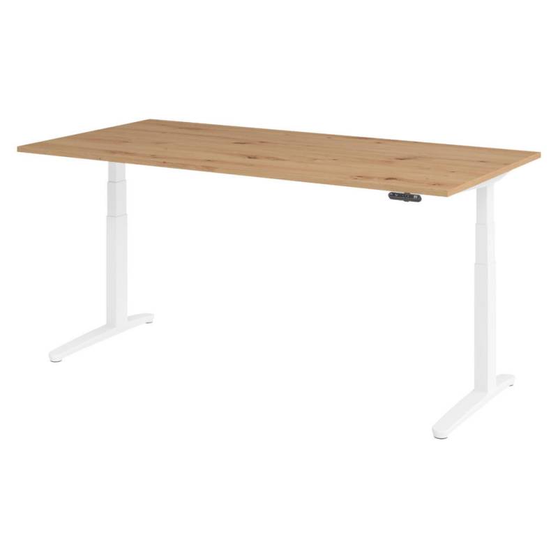 bümö SCHREIBTISCH Wildeiche, Weiß